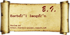 Barbél Imogén névjegykártya